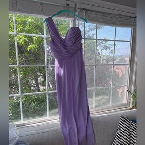 Pale Purple Dessy bridesmaid dress